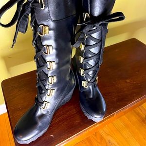 Timberland lace-up wedge boots